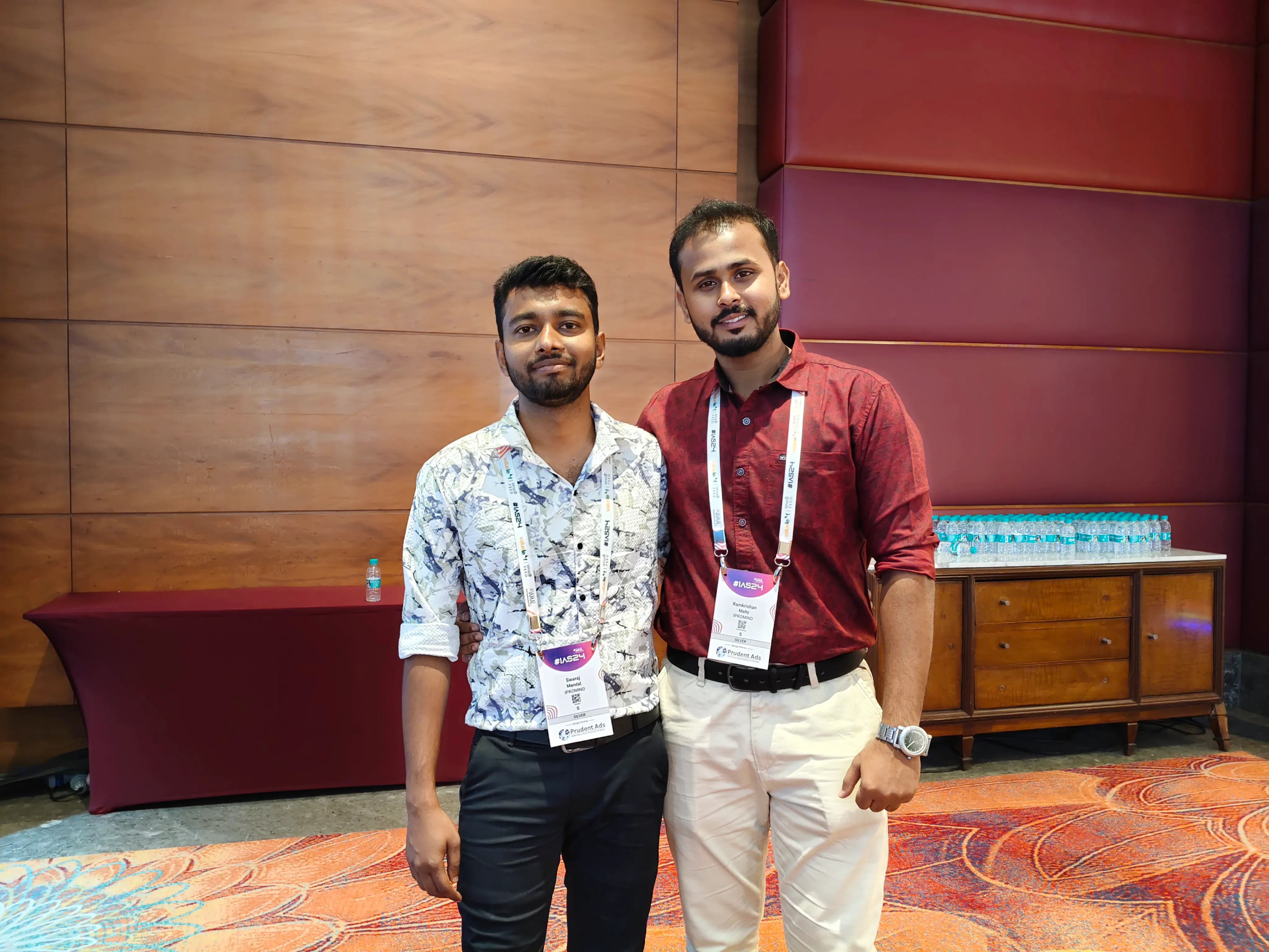 iPromind Co-Founders Swaraj Mandal and Ramkrishna Maity at IAS 2024